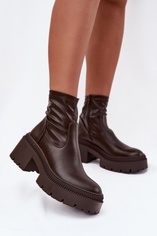 Botki Model Elvianne 9670A Brown - Step in style