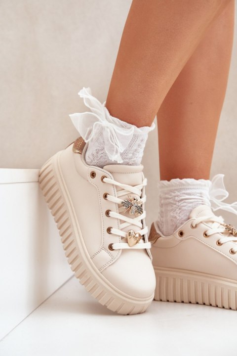 Buty Sportowe Model Grelesi 24SP26-4756 Beige - Step in style Buty Sportowe Model Grelesi 24SP26-4756 Beige - Step in style