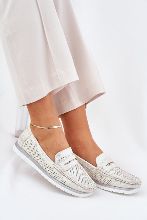 Mokasyny Model Bralithia 25PB02-9039 Gold - Step in style Mokasyny Model Bralithia 25PB02-9039 Gold - Step in style