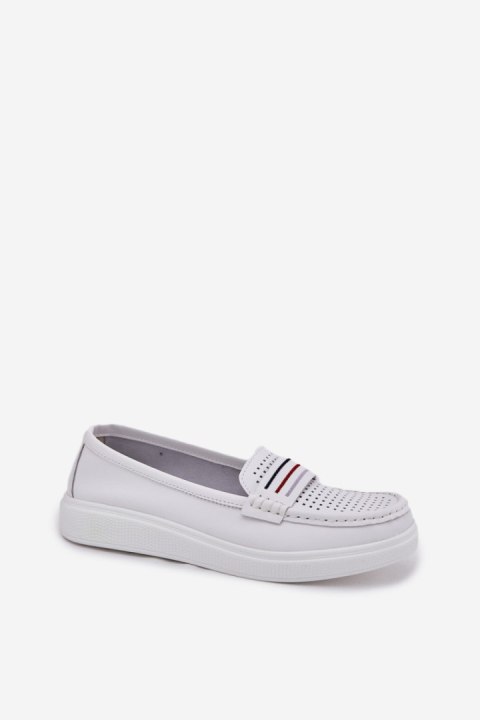 Mokasyny Model Dovema 25PB18-8447 White - Step in style Mokasyny Model Dovema 25PB18-8447 White - Step in style