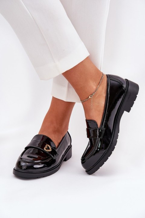 Mokasyny Model S.Barski HY51-379 Black - Step in style Mokasyny Model S.Barski HY51-379 Black - Step in style