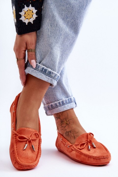 Mokasyny Model Si Passione FT246 Orange - Step in style Mokasyny Model Si Passione FT246 Orange - Step in style