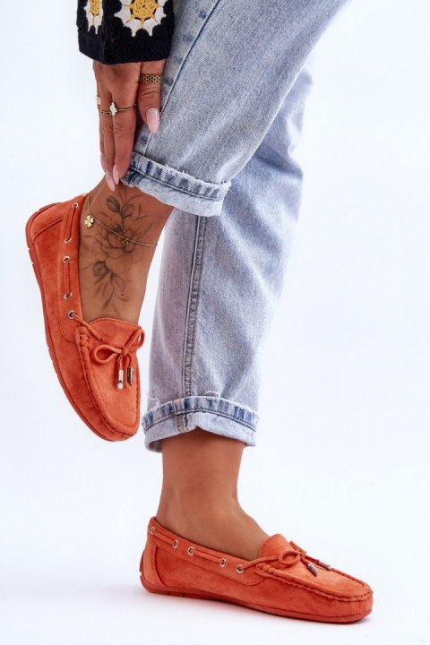 Mokasyny Model Si Passione FT246 Orange - Step in style Mokasyny Model Si Passione FT246 Orange - Step in style