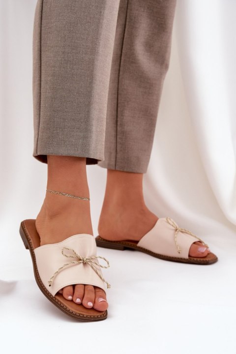 Sandał Klapki Model Deonelis M509 Beige - Step in style Sandał Klapki Model Deonelis M509 Beige - Step in style