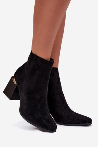 Botki Model Brivelle 7607-2 Black Zamsz - Step in style