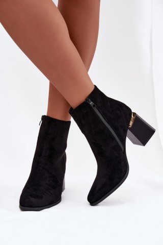 Botki Model Brivelle 7607-2 Black Zamsz - Step in style