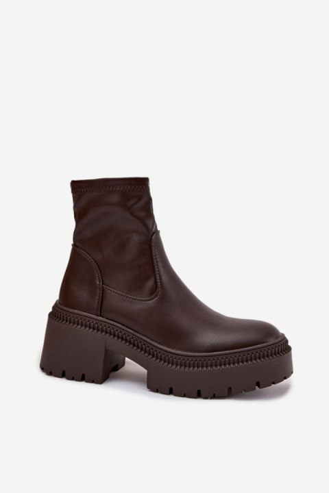 Botki Model Elvianne 9670A Brown - Step in style