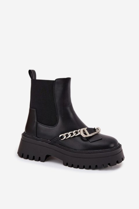 Botki Model Marvella JJ76P Black - Step in style Botki Model Marvella JJ76P Black - Step in style