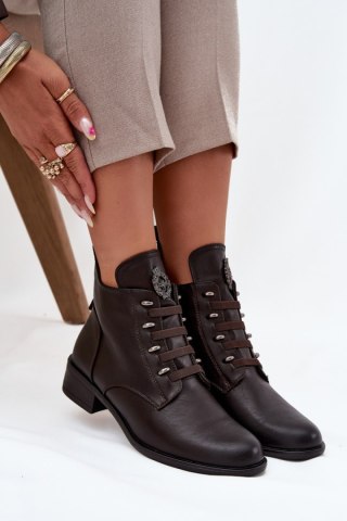 Botki Model Nevalia ASA198-21 Brown - Step in style