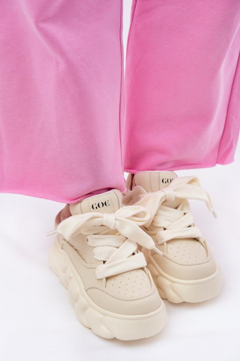 Buty Sportowe Model Goe RR2N4043 Beige - Step in style Buty Sportowe Model Goe RR2N4043 Beige - Step in style