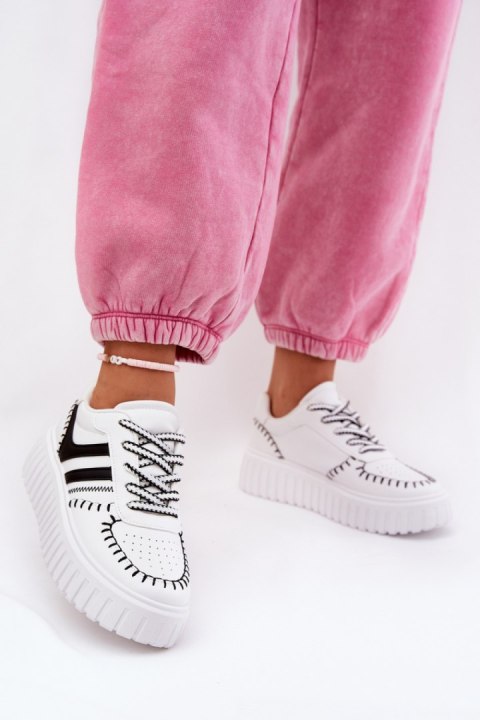 Buty Sportowe Model Ofenale B0-158 White/Black - Step in style Buty Sportowe Model Ofenale B0-158 White/Black - Step in style