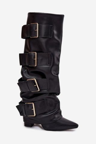 Kozaki Model Isavelle 7677A Black Skóra - Step in style