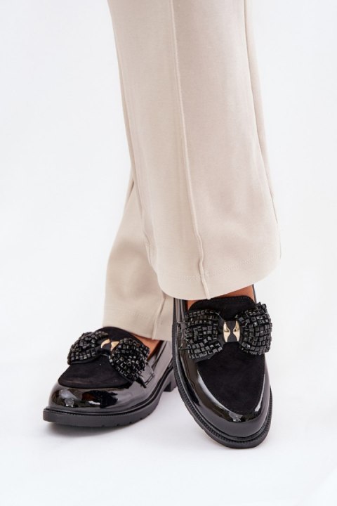 Mokasyny Model S.Barski HY51-319 Black - Step in style Mokasyny Model S.Barski HY51-319 Black - Step in style