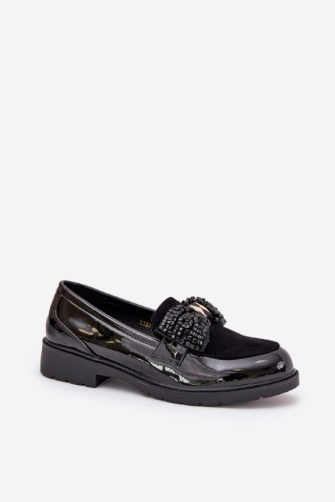 Mokasyny Model S.Barski HY51-319 Black - Step in style Mokasyny Model S.Barski HY51-319 Black - Step in style