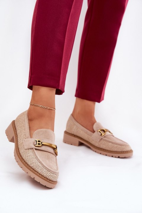 Mokasyny Model Seffolia J1801 Beige - Step in style Mokasyny Model Seffolia J1801 Beige - Step in style