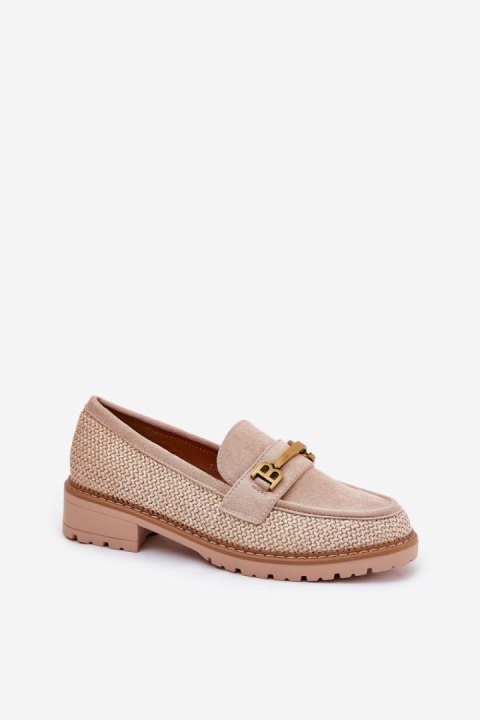 Mokasyny Model Seffolia J1801 Beige - Step in style Mokasyny Model Seffolia J1801 Beige - Step in style