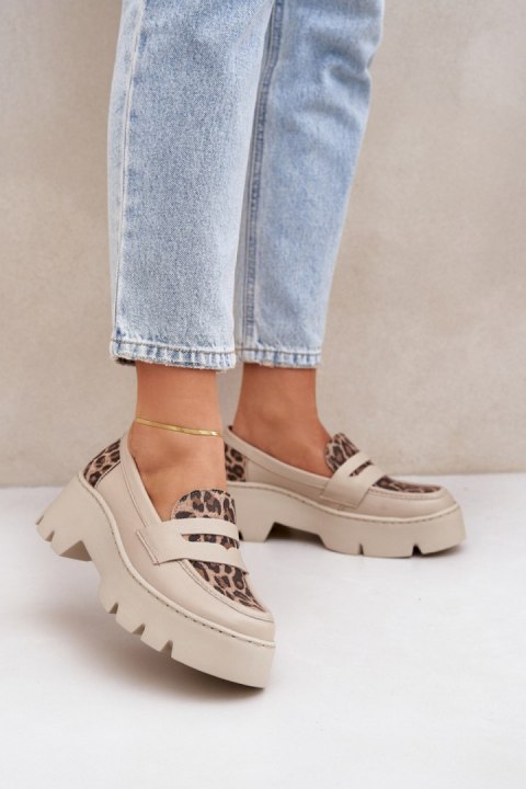 Mokasyny Model Zazoo 20191 Light Beige - Step in style Mokasyny Model Zazoo 20191 Light Beige - Step in style