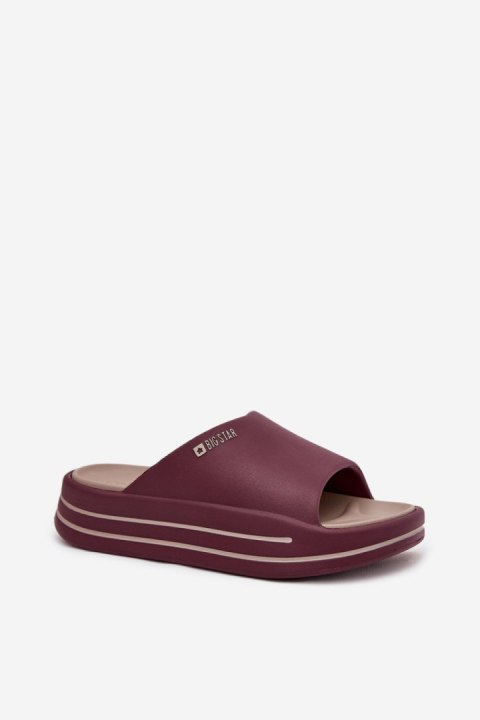 Sandał Klapki Model Big Star SS274425 Bordo - Step in style Sandał Klapki Model Big Star SS274425 Bordo - Step in style