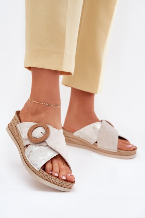 Sandał Klapki Model Inblu RV000012 Light Beige - Step in style Sandał Klapki Model Inblu RV000012 Light Beige - Step in style