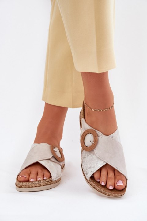 Sandał Klapki Model Inblu RV000012 Light Beige - Step in style Sandał Klapki Model Inblu RV000012 Light Beige - Step in style