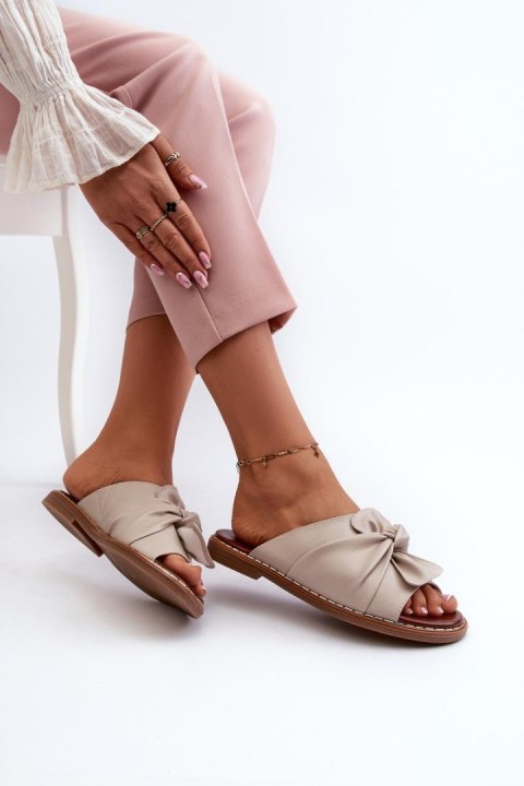 Sandał Klapki Model Nelvira RMR2266-8 Beige - Step in style Sandał Klapki Model Nelvira RMR2266-8 Beige - Step in style