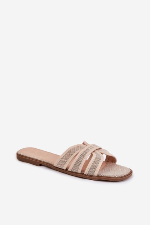 Sandał Klapki Model Scazze TC-11 Beige - Step in style Sandał Klapki Model Scazze TC-11 Beige - Step in style