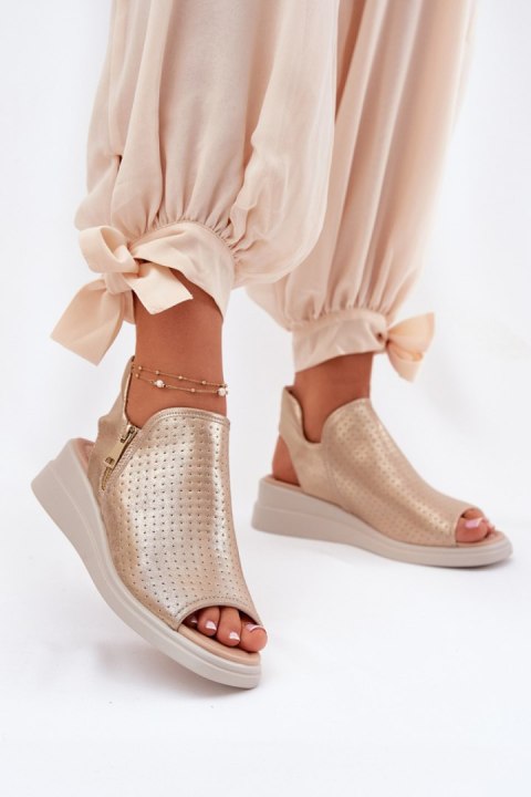 Sandały Model Mevinette ASA266-5 Gold - Step in style Sandały Model Mevinette ASA266-5 Gold - Step in style