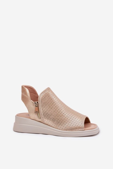 Sandały Model Mevinette ASA266-5 Gold - Step in style Sandały Model Mevinette ASA266-5 Gold - Step in style