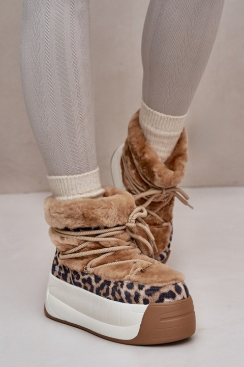 Śniegowce Model Big Star OO274A208 Brown/Panterka - Step in style Śniegowce Model Big Star OO274A208 Brown/Panterka - Step in style