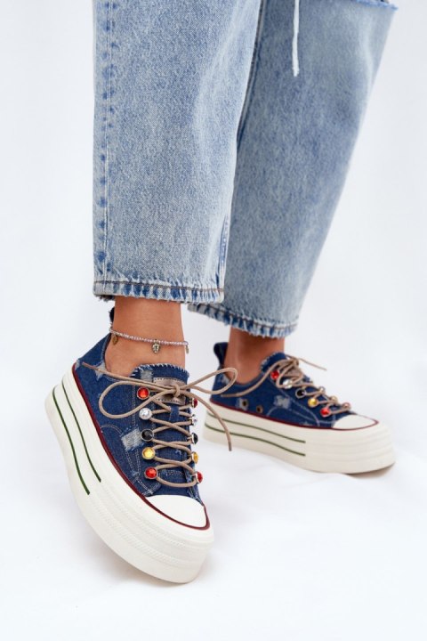 Trampki Model Goe RR2N4103 Navy - Step in style Trampki Model Goe RR2N4103 Navy - Step in style
