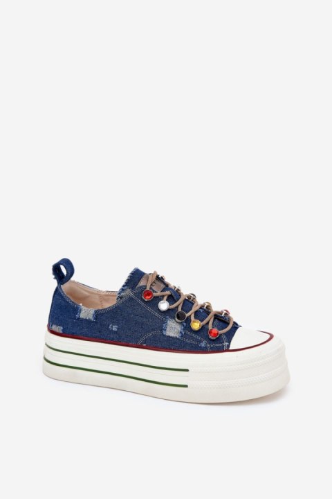 Trampki Model Goe RR2N4103 Navy - Step in style Trampki Model Goe RR2N4103 Navy - Step in style