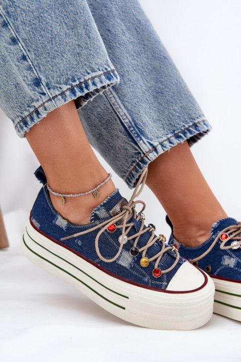 Trampki Model Goe RR2N4103 Navy - Step in style Trampki Model Goe RR2N4103 Navy - Step in style