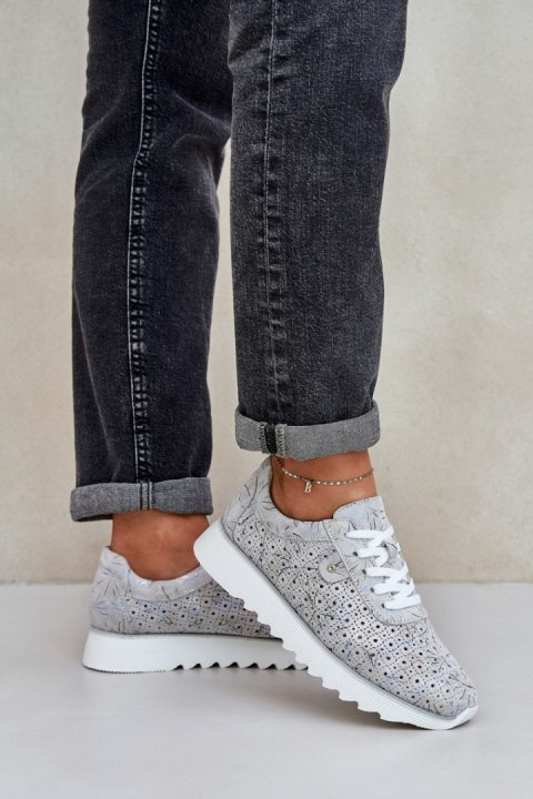 Buty Sportowe Model DA LR51-635 Silver - Step in style Buty Sportowe Model DA LR51-635 Silver - Step in style