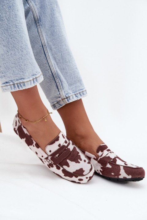 Mokasyny Model Soreline H8-965M Brown/White - Step in style Mokasyny Model Soreline H8-965M Brown/White - Step in style