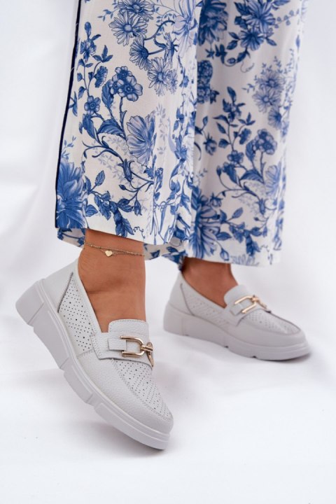 Mokasyny Model Vinceza 88007 Light Grey - Step in style Mokasyny Model Vinceza 88007 Light Grey - Step in style