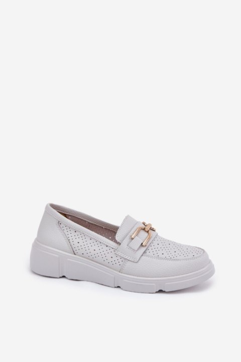 Mokasyny Model Vinceza 88007 Light Grey - Step in style Mokasyny Model Vinceza 88007 Light Grey - Step in style