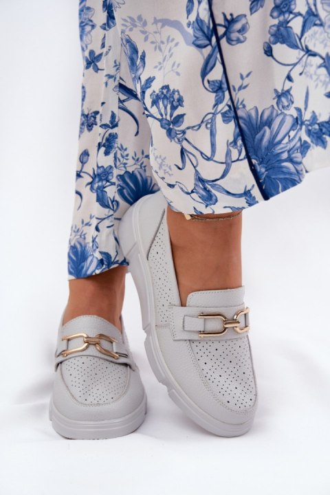 Mokasyny Model Vinceza 88007 Light Grey - Step in style Mokasyny Model Vinceza 88007 Light Grey - Step in style