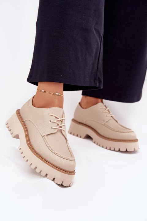 Półbuty Model Big Star NN274053 Beige - Step in style Półbuty Model Big Star NN274053 Beige - Step in style