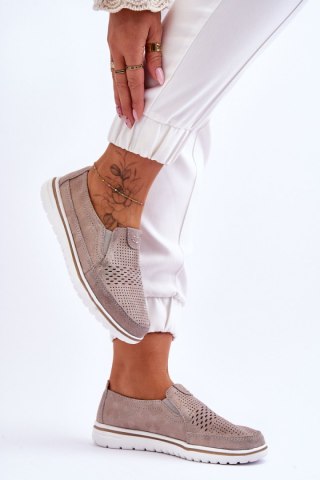 Półbuty Model Inez 20PB18-1653 Beige/Gold - Step in style