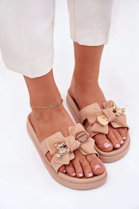 Sandał Klapki Model Lynara CK323 Beige - Step in style Sandał Klapki Model Lynara CK323 Beige - Step in style