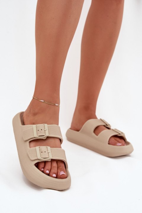 Sandał Klapki Model Vinceza 76056 Beige - Step in style Sandał Klapki Model Vinceza 76056 Beige - Step in style