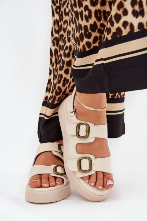 Sandały Model Genorre MAN0888 Beige - Step in style Sandały Model Genorre MAN0888 Beige - Step in style