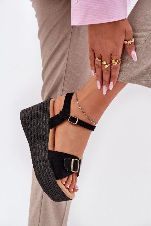 Sandały Model Liniella LOLO22 Black - Step in style Sandały Model Liniella LOLO22 Black - Step in style