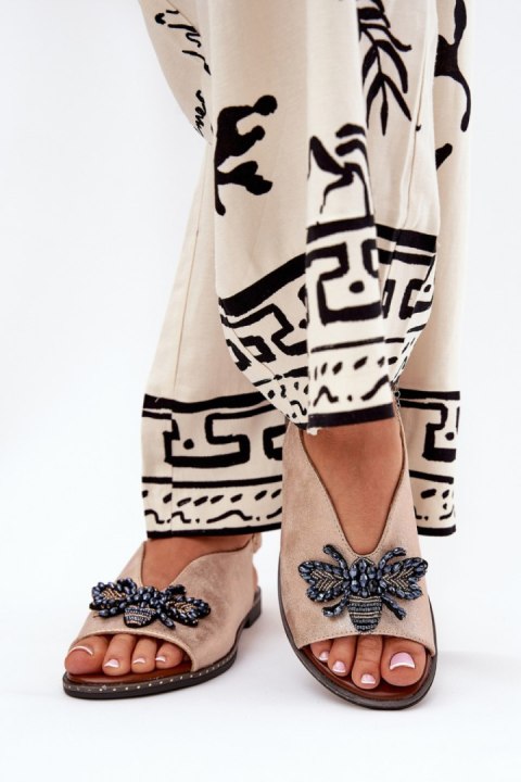 Sandały Model Russona RMR2060-22 Pink Gold - Step in style Sandały Model Russona RMR2060-22 Pink Gold - Step in style