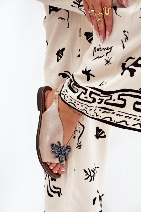 Sandały Model Russona RMR2060-22 Pink Gold - Step in style Sandały Model Russona RMR2060-22 Pink Gold - Step in style