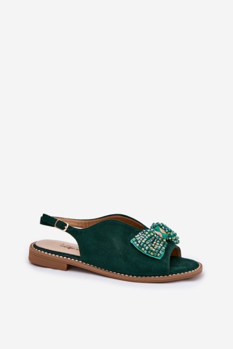 Sandały Model S.Barski KV51-014 Green - Step in style Sandały Model S.Barski KV51-014 Green - Step in style