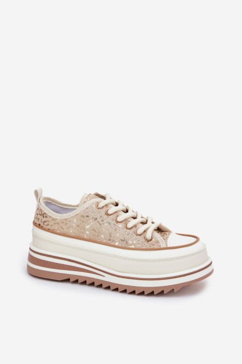 Trampki Model S.Barski BF51-101 Beige - Step in style Trampki Model S.Barski BF51-101 Beige - Step in style