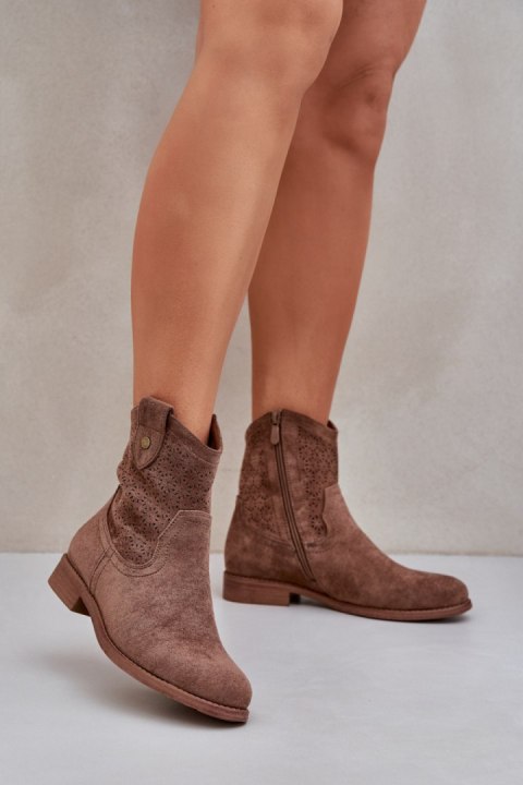 Botki Model S.Barski HY51-063 Brown - Step in style Botki Model S.Barski HY51-063 Brown - Step in style