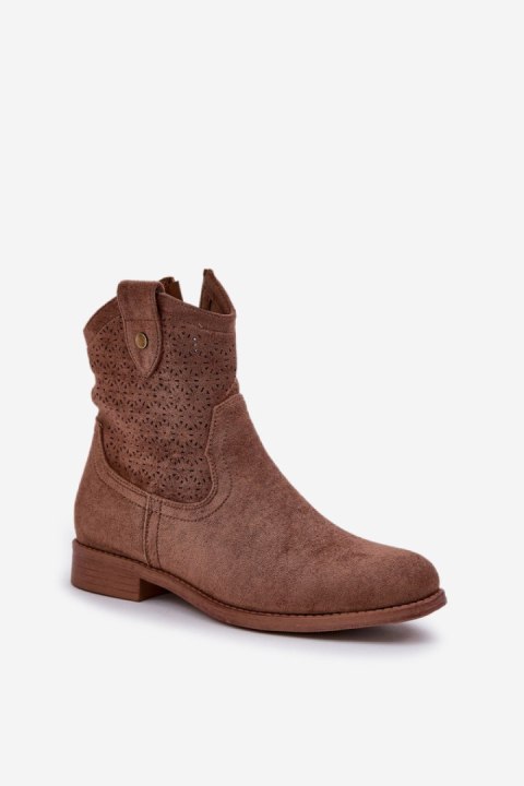 Botki Model S.Barski HY51-063 Brown - Step in style Botki Model S.Barski HY51-063 Brown - Step in style