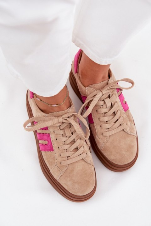 Buty Sportowe Model Eldira GD-LX1075F Beige/Pink - Step in style Buty Sportowe Model Eldira GD-LX1075F Beige/Pink - Step in style